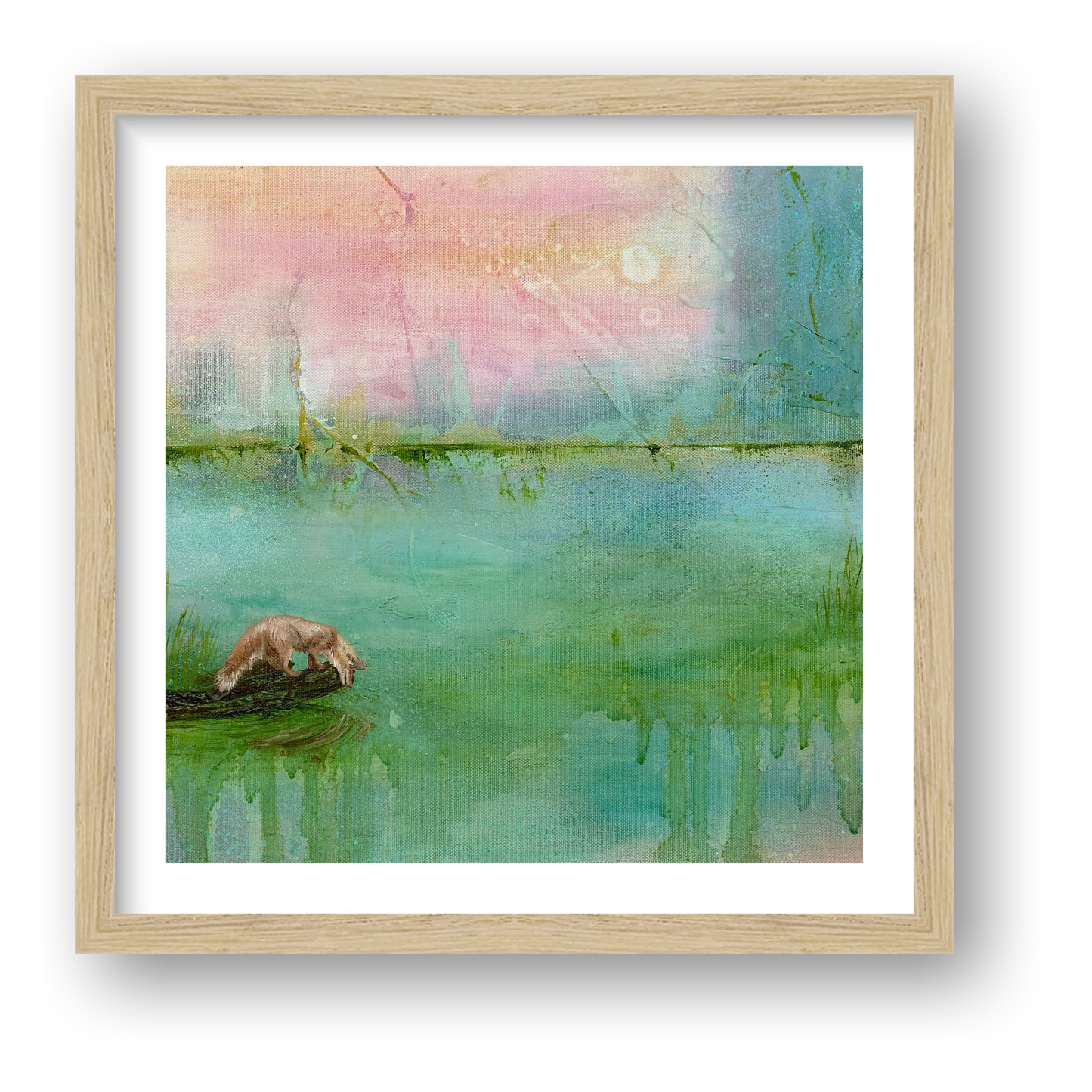 At water’s edge — framed