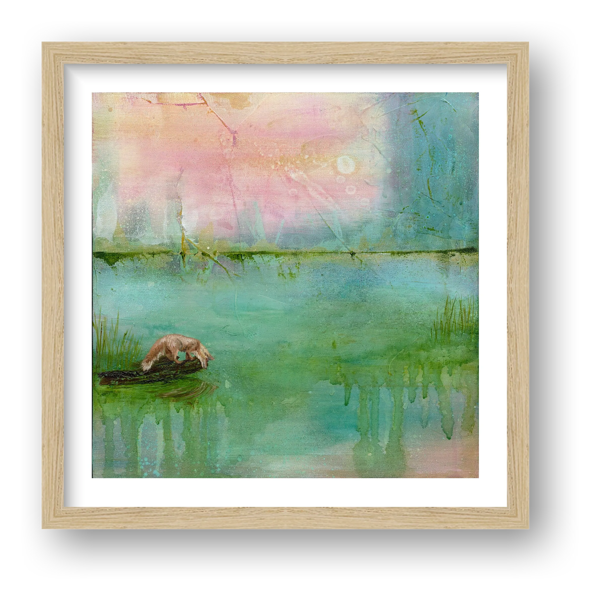 At water’s edge - fine art print — framed