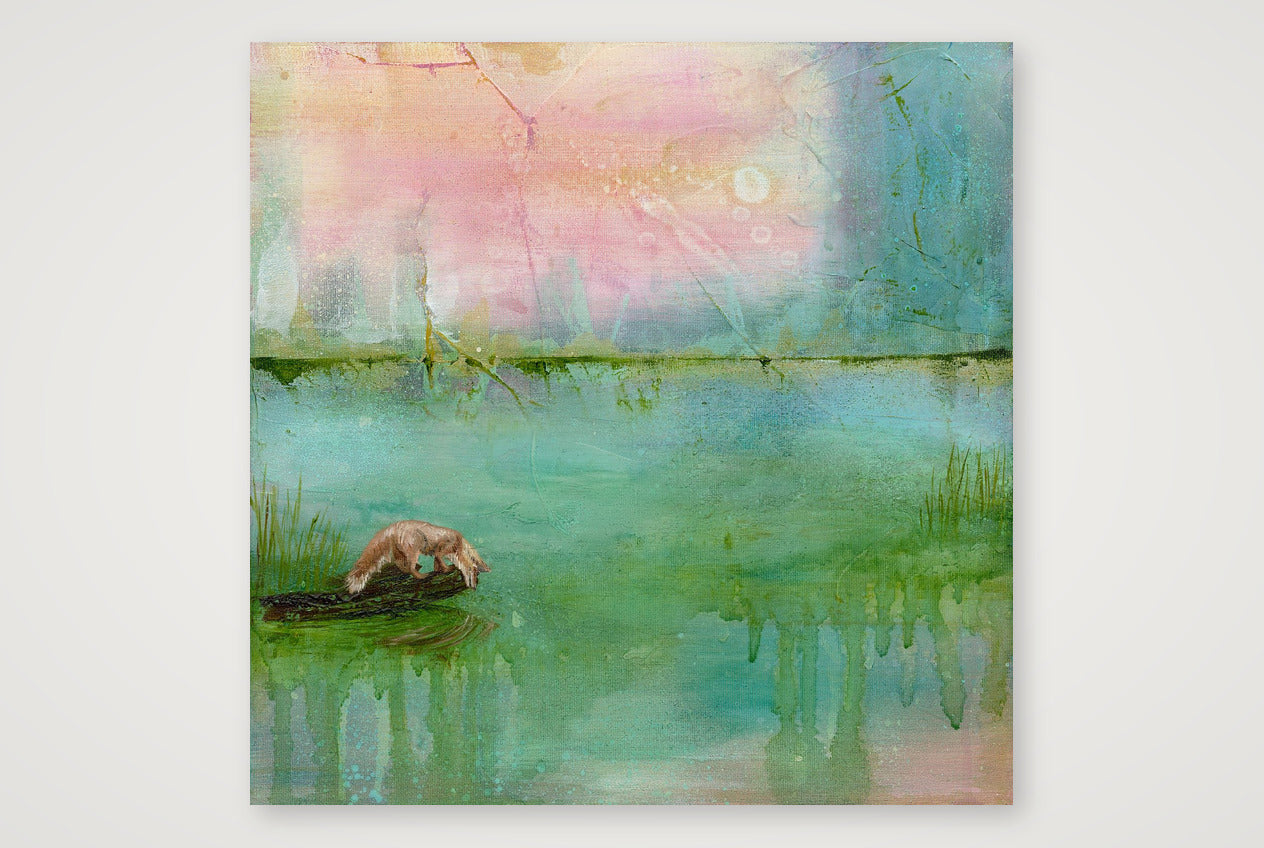 At water’s edge — 40×40cm, 16×16" Print only