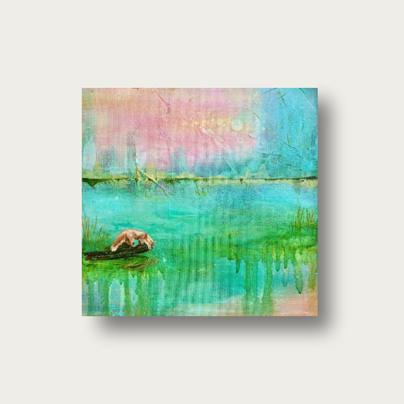 At water’s edge