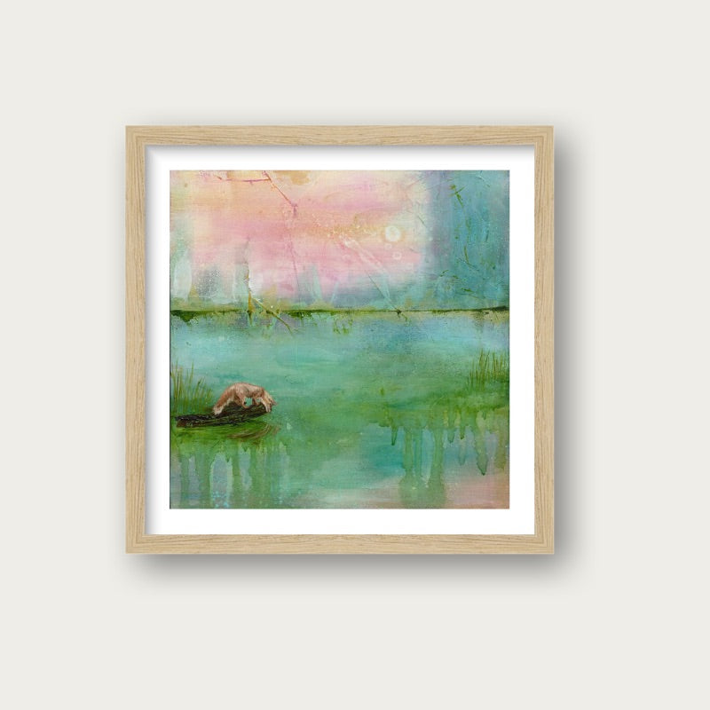 At water’s edge